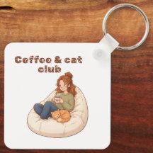 Söt kaffe & Kattklubb design