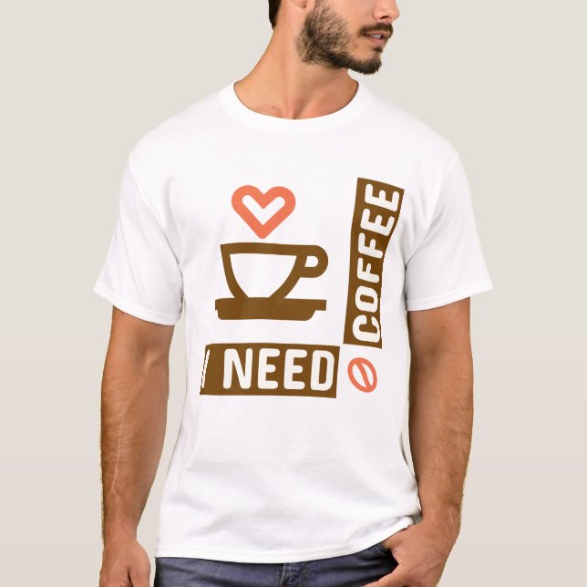 Söt kaffefantast med kaffeinfusion Blockcitat T Shirt (Framsida)