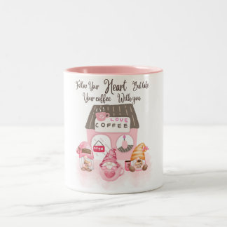 Söt kaffegnomskopp Två-Tonad mugg