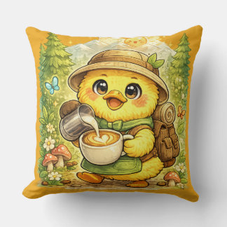 Söt kaffekaffepelare Kawaii F Kudde