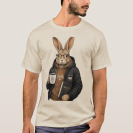 Söt kaffekanin | Stilfull kanindjurskonst T Shirt