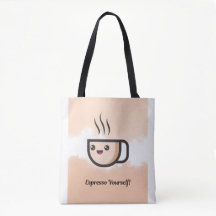 Söt kaffekopp design tote