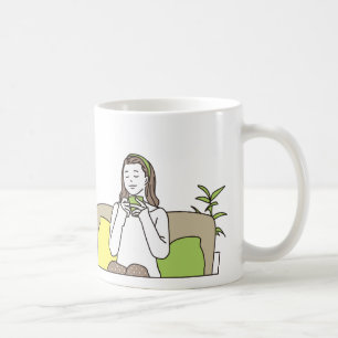 Söt kaffelskare Citat Illustration Kaffemugg