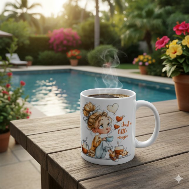 Söt kaffemugg för kaffefanatiker | Mysig tjejdesig (Skapare uppladdad)