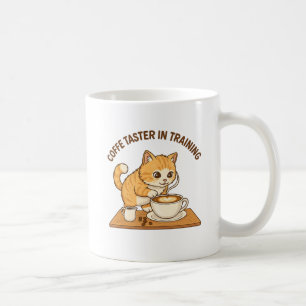 Söt kaffemugg: "Kaffesmakare under utbildning" Kat Kaffemugg