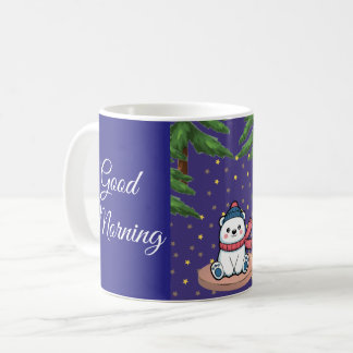Söt Kaffemugg Med Isbjörn För Vinter