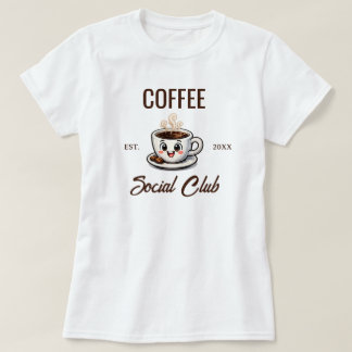 Söt kaffesocial klubb Kaffeälskare T Shirt