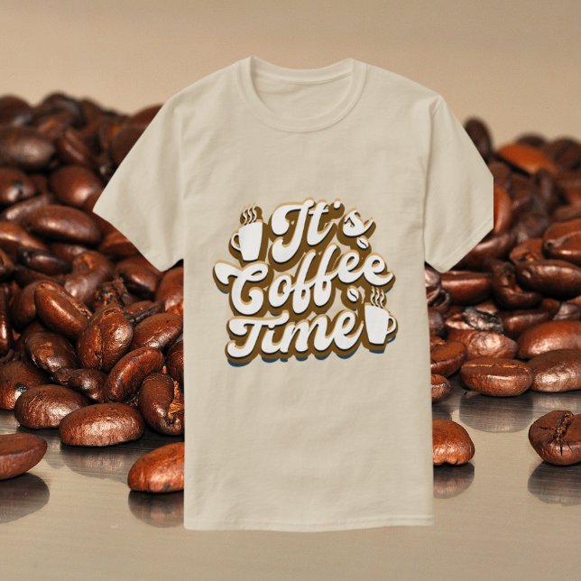 Söt kaffetid ord art unisex t shirt (Skapare uppladdad)