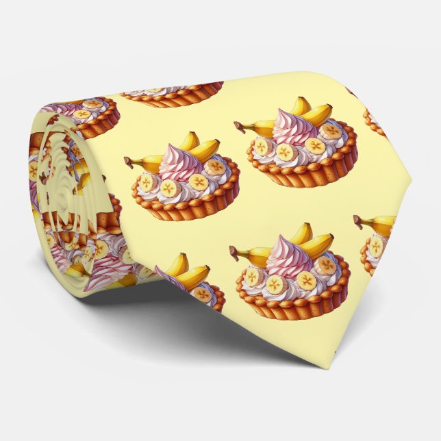 Söt kaklad bananpaj slips (Rullad)