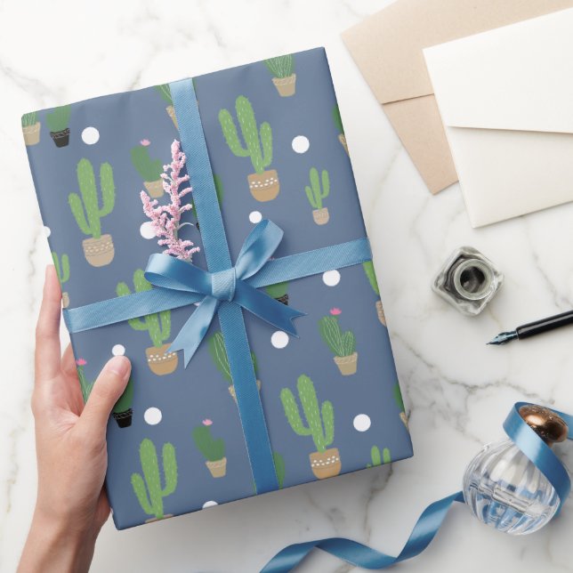 Söt Kaktus Mönster Presentpapper (Gifting)