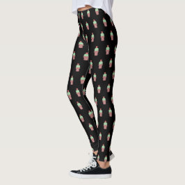 Söt kaktuskruka Växande botanisk mönster   Leggings