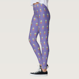 Söt kaktuskruka Växande botaniskt mönster  Leggings