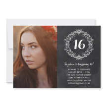 Söt Kalkboard| Foto-Sweet sixteen-födelsedag
