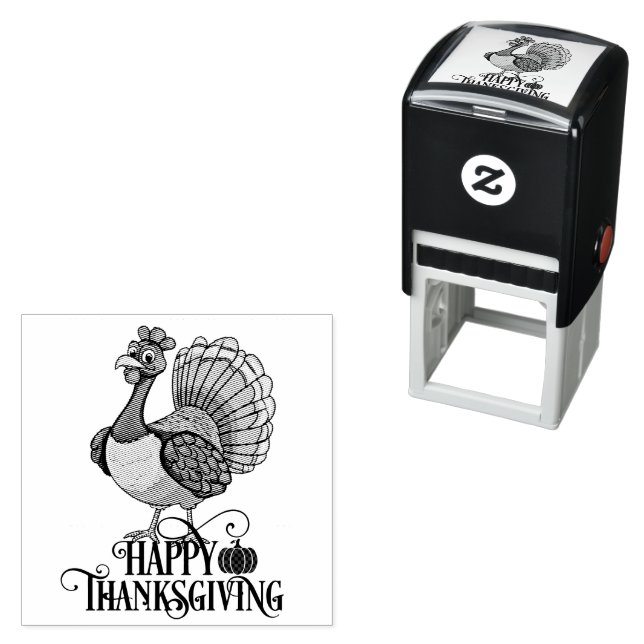 Söt kalkon för Thanksgiving Självfärgande Stämpel (In Situ)