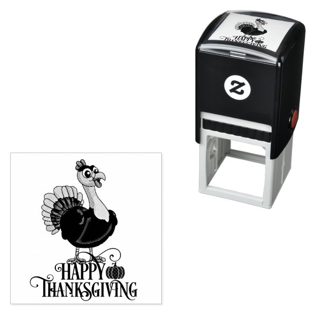 Söt kalkon för Thanksgiving Självfärgande Stämpel (In Situ)