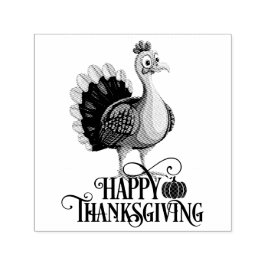 Söt kalkon för Thanksgiving Självfärgande Stämpel