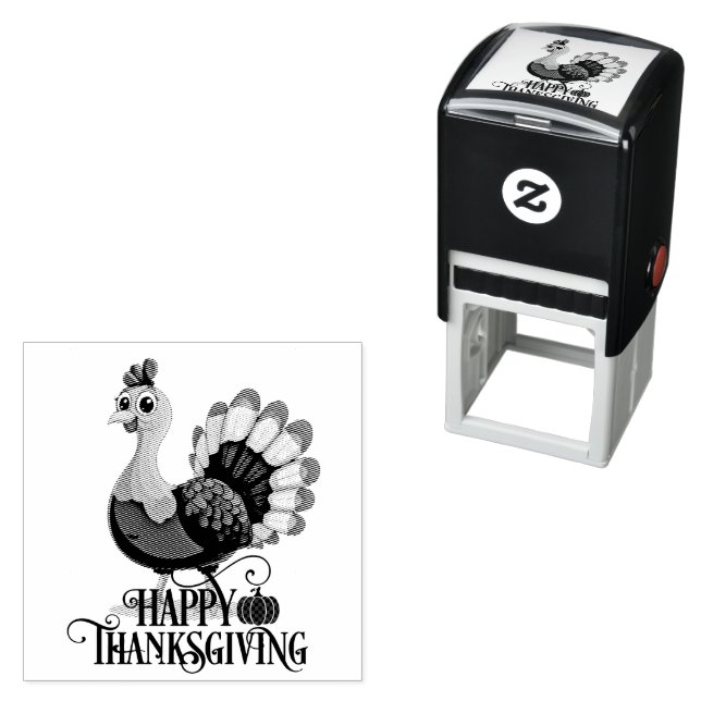 Söt kalkon för Thanksgiving Självfärgande Stämpel (In Situ)