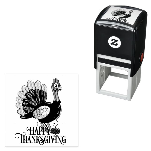 Söt kalkon för Thanksgiving Självfärgande Stämpel (In Situ)