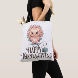 Söt kalkon för Thanksgiving Tygkasse