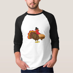 Söt kalkon med pumpapaj tackgivningsdag t shirt