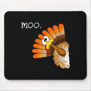 Söt kalkon moo halloween thanksgiving för män musmatta