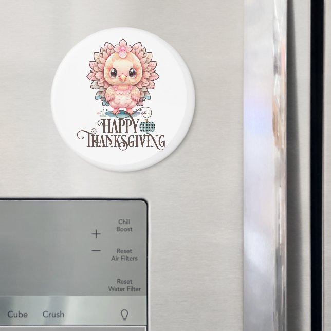 Söt kalkon på Thanksgiving Magnet (In Situ (Fridge))