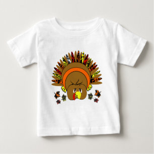Söt kalkon tackgivningsdag flicktröja t shirt