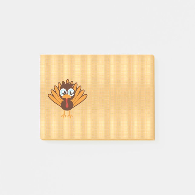 Söt kalkon | Thanksgiving |  Post-it Block (Framsida)