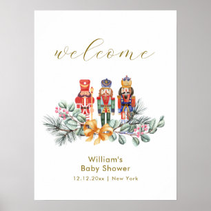 Söt Kall Utanför Nötknäppare Baby Shower Välkomsts Poster