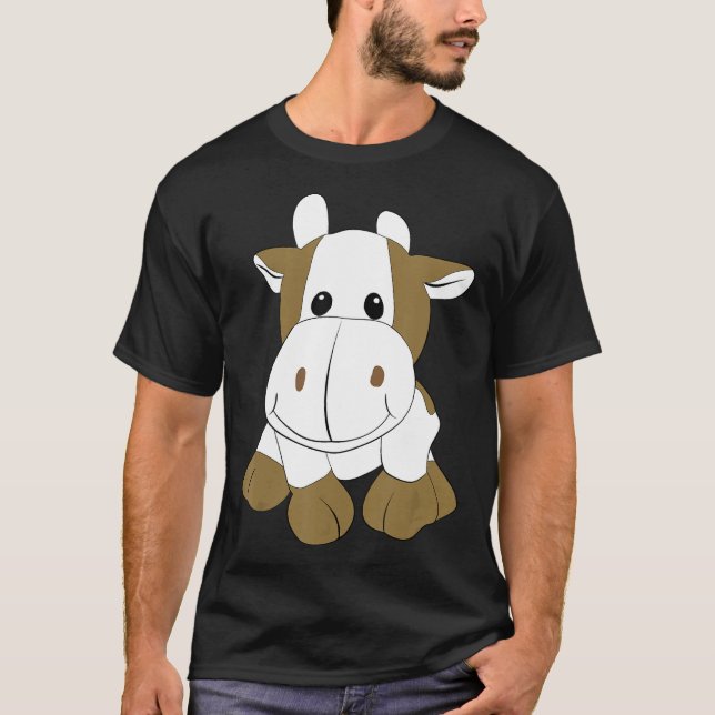Söt Kalv Behöver Din Kärlek Ko T Shirt (Framsida)