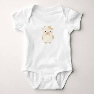 Söt Kalv Body – Kawaii Gårdsdjur Spädbarn T Shirt
