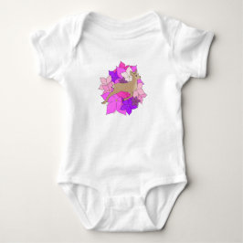 Söt kalv med blommor T-shirt