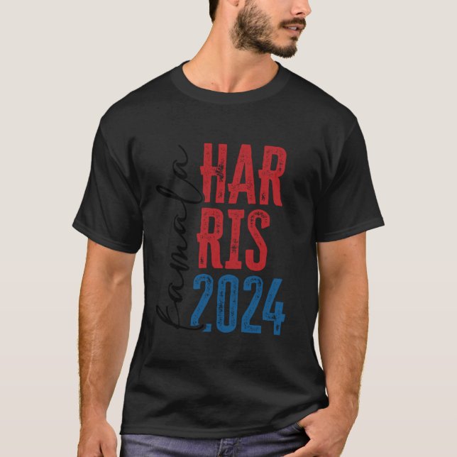Söt Kamala Harris Shirt 2024 Grunge Script Femi T (Framsida)