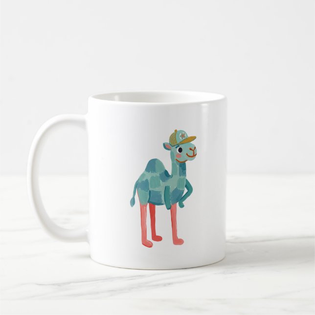 Söt kamel klassisk mugg folkkonst (Vänster)