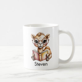 Söt kamel som läser en bok Anpassad Kaffemugg