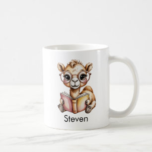 Söt kamel som läser en bok Anpassad Kaffemugg