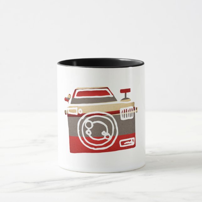 Söt Kamera Kärlek Hjärtan Fotografi Grafik Mugg (Center)