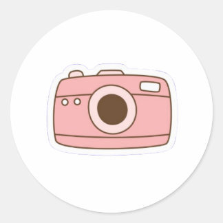 Söt Kamera Kawaii-dekal Runt Klistermärke