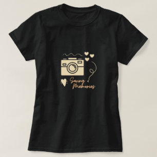 söt kamera och minimal text "spara minnen" T- T Shirt