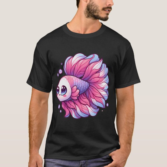 Söt kampfisk t shirt (Framsida)