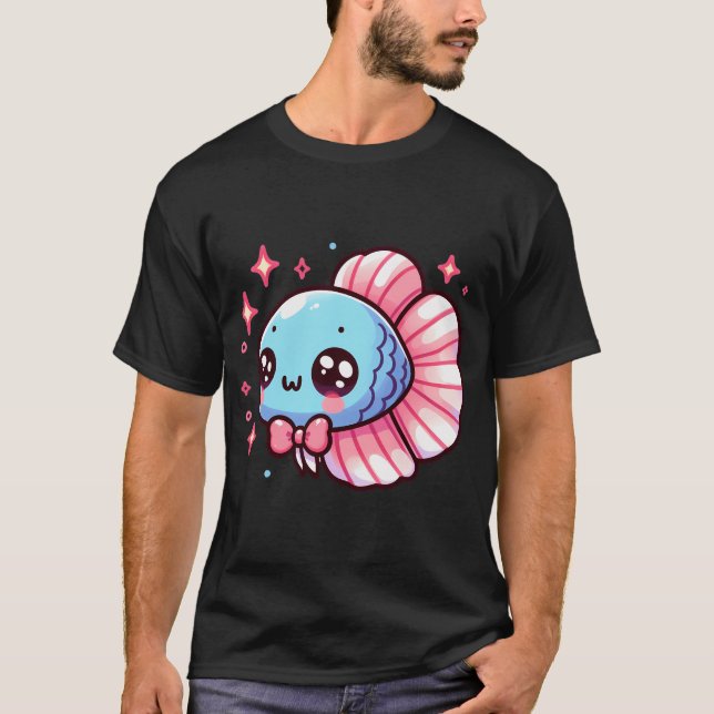 Söt kampfisk t shirt (Framsida)