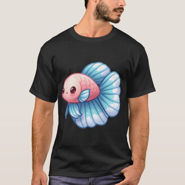 Söt kampfisk t shirt (Framsida)