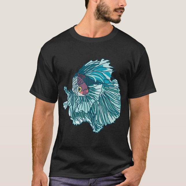 söt kampfisk t shirt (Framsida)