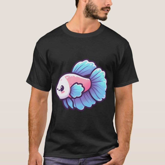 Söt kampfisk t shirt (Framsida)