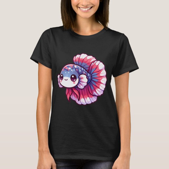 Söt kampfisk t shirt (Framsida)