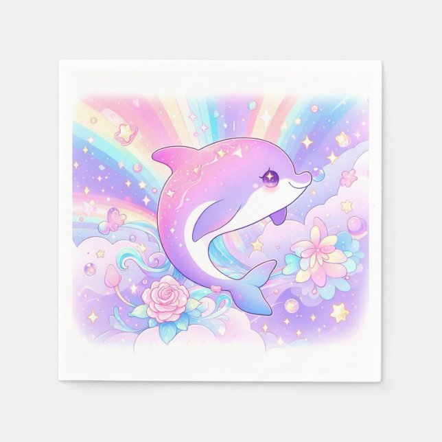 Söt, kandrad barnskötare pappersservett (Framsidan)