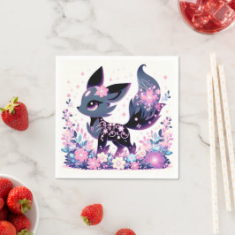 Söt, kandrad fox babystövel pappersservett