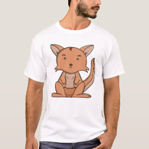 Söt känguru bedårande kawaii australiensisk djur t shirt