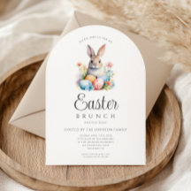 Söt kanin äggsökning och påskbrunch Arch