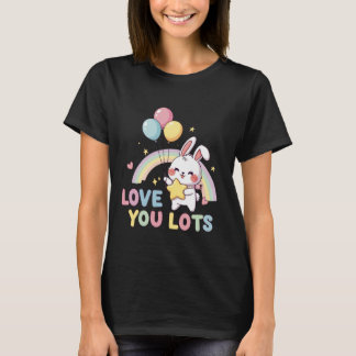 Söt kanin älskar dig massor | Kawaii kanin med bol T Shirt